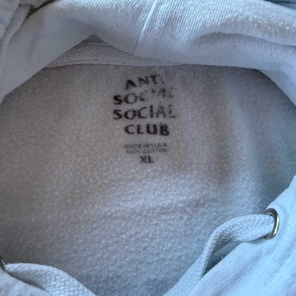 Anti Social Social Club White Hoodie - Picture 5 of 8